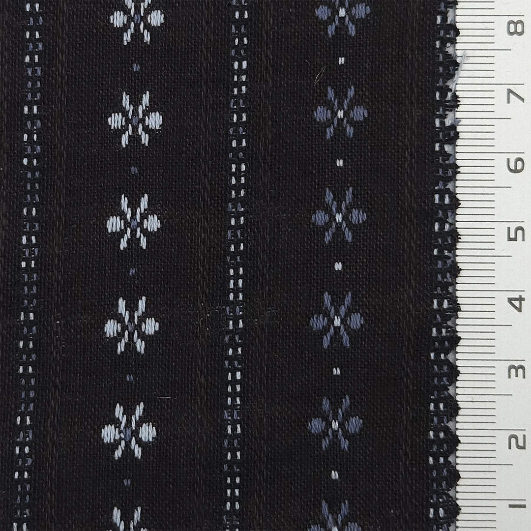 1.Tan-2.Black-3.Navy-Swatch - Nostalgia Stripe Jacquard Cotton Woven Fabric - FAB 1808
