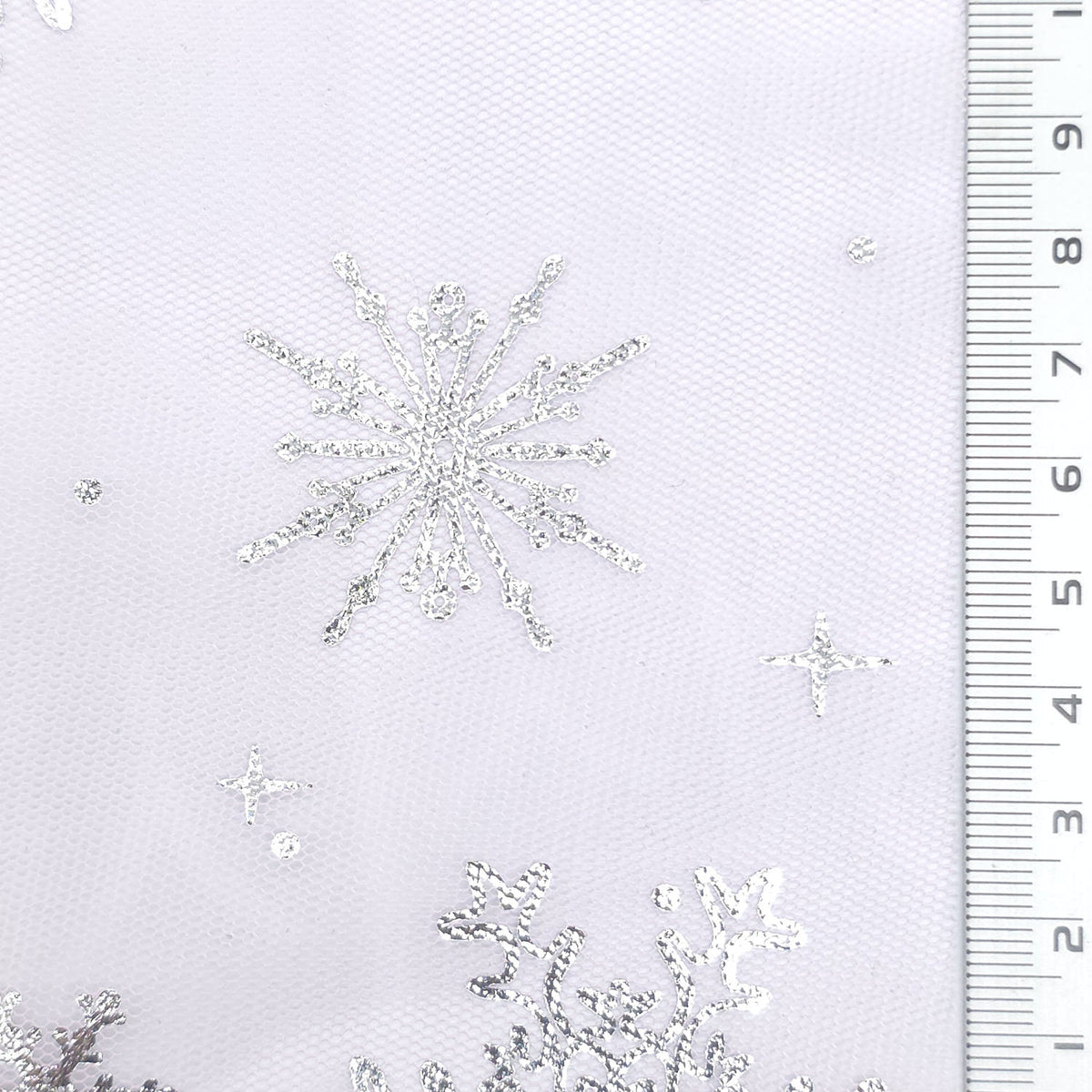 Snowflake Polyester Knit Fabric - FAB1952 - Pink