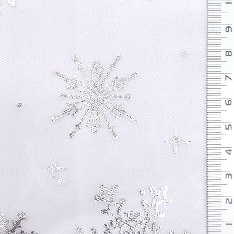 Snowflake Polyester Knit Fabric - FAB1952 - Pink