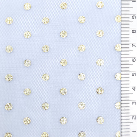 Foil Dot Polyester Knit Fabric - FAB1951 - Blue