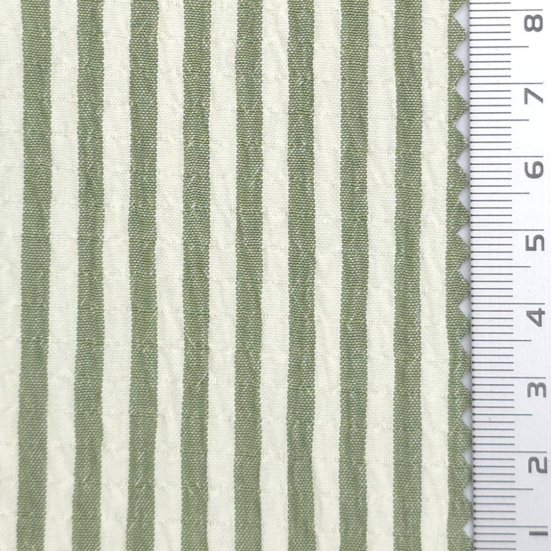 Stripe Polyester Rayon Woven Fabric - FAB1961 - Sage Green