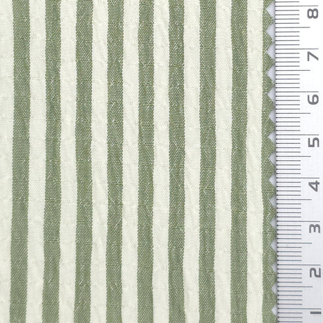 Stripe Polyester Rayon Woven Fabric - FAB1961 - Sage Green