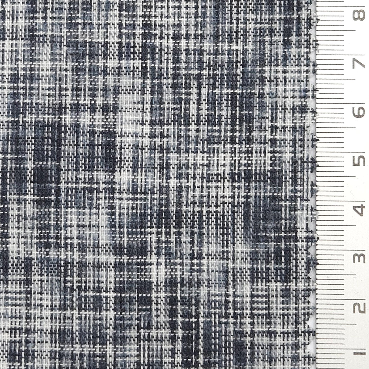 Solid Denim Tweed YarnDyed Cotton Woven Fabric - FAB 1773 - 3.Black and whtie plaid