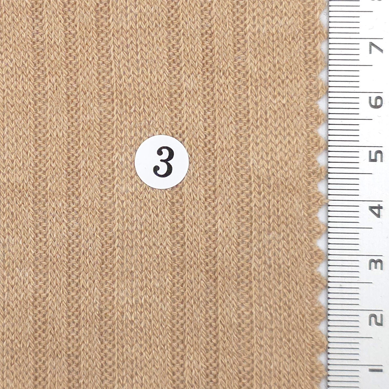 Hairy TR Stripe Irregular Rayon Polyester Knit Fabric - FAB 1818 - 3.Beige