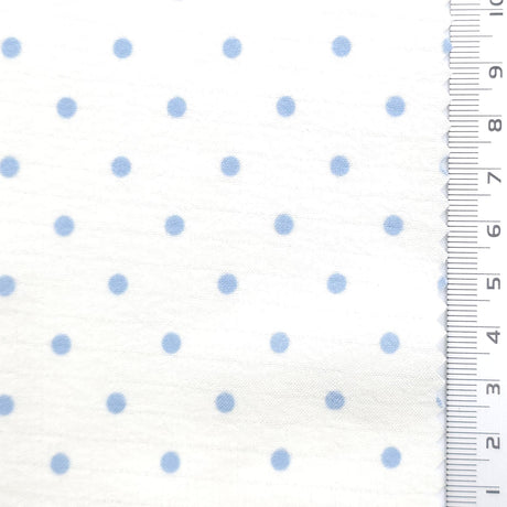 Polka Dot Polyester Woven Fabric - FAB1972 - White