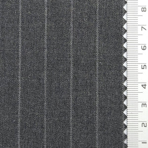 Chalk Stripe Plain Polyester Spandex Rayon Woven Fabric - FAB1781 - Dark Gray