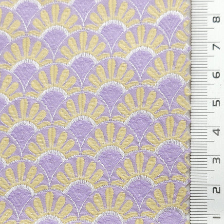 Floral Jacquard YarnDyed Polyester Woven Fabric - FAB1625 - 1.Red-2.Blue-3.Lilac-4.White-5.Garnet-6.Green-7.Black 
