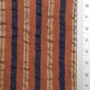 Stripe Jacquard YarnDyed Polyester Cotton Woven Fabric | FAB1583 | 1.Pale Taupe, 2.Heather, 3.Coral Tree, 4.Pale Brown, 5.Quill Grey, 6.Black by Fabricis.com #