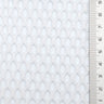 White Structured Mesh Poly Knit Fabric - FAB1847