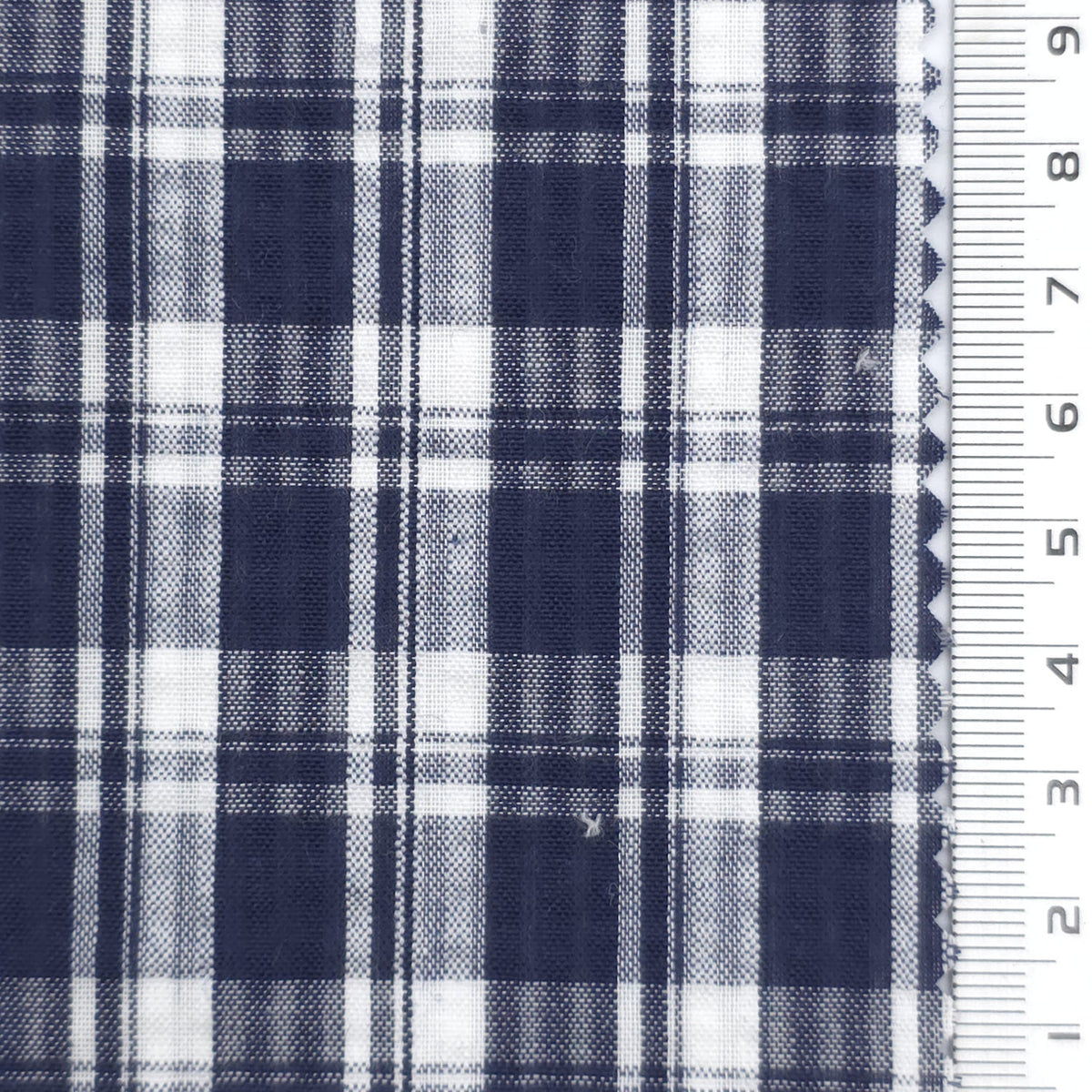 1: Black-2: Blue-3: Navy Blue-4: Black-Swatch - Lightweight Crisp Check Cotton Poly Shirting Woven Fabric - FAB 1925