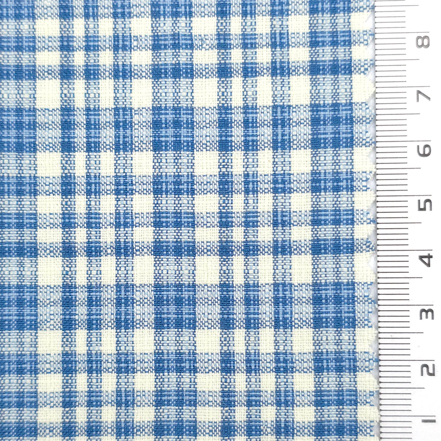 1: Pale Red-2: Light Brown-3: Light Blue-4: Black-Swatch - Gingham Plain Cotton Woven Fabric - FAB 1861