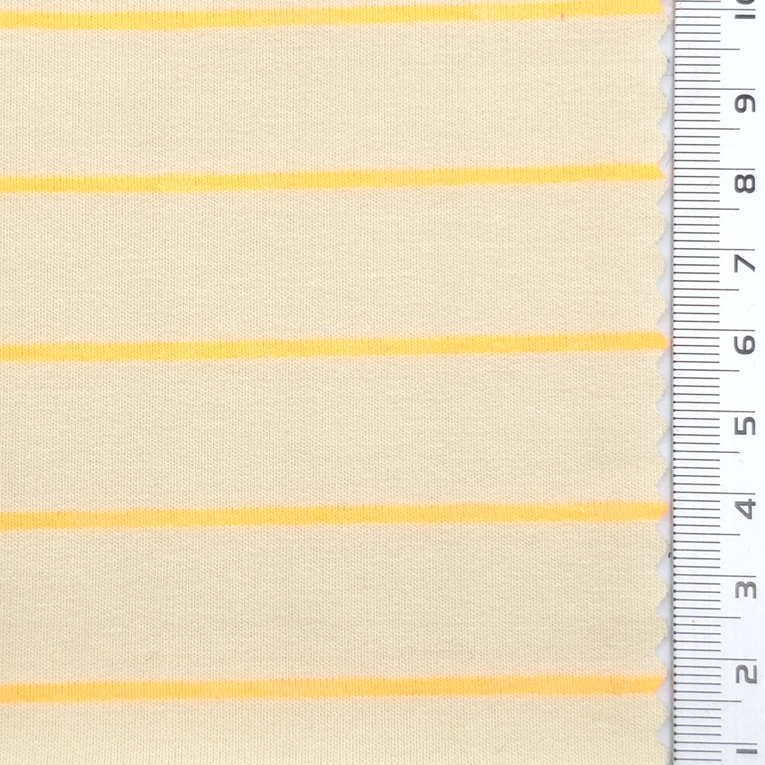 Pale Beige - 20mm Textured Striped Cotton Spandex French Terry Knit Fabric - FAB 1919