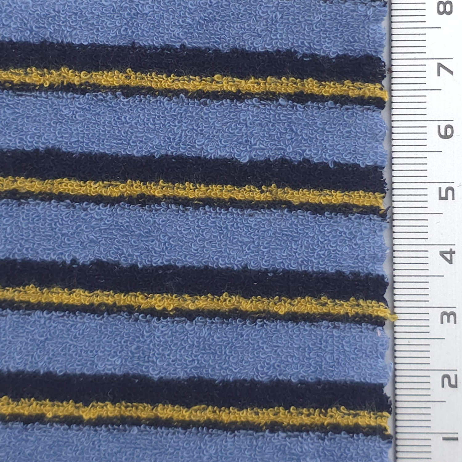 Stripe Cotton Polyester Knit Fabric - FAB1957 - Blue