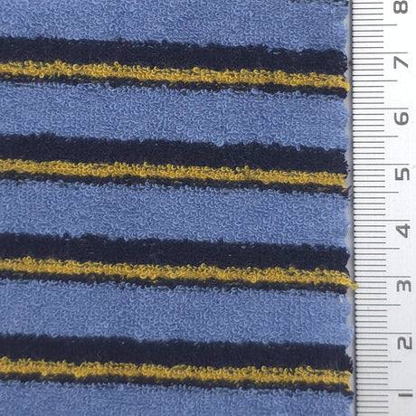 Stripe Cotton Polyester Knit Fabric - FAB1957 - Blue