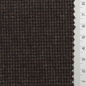 Solid Brushed Tweed Polyester Wool Woven Fabric - FAB1786 - Black Brown