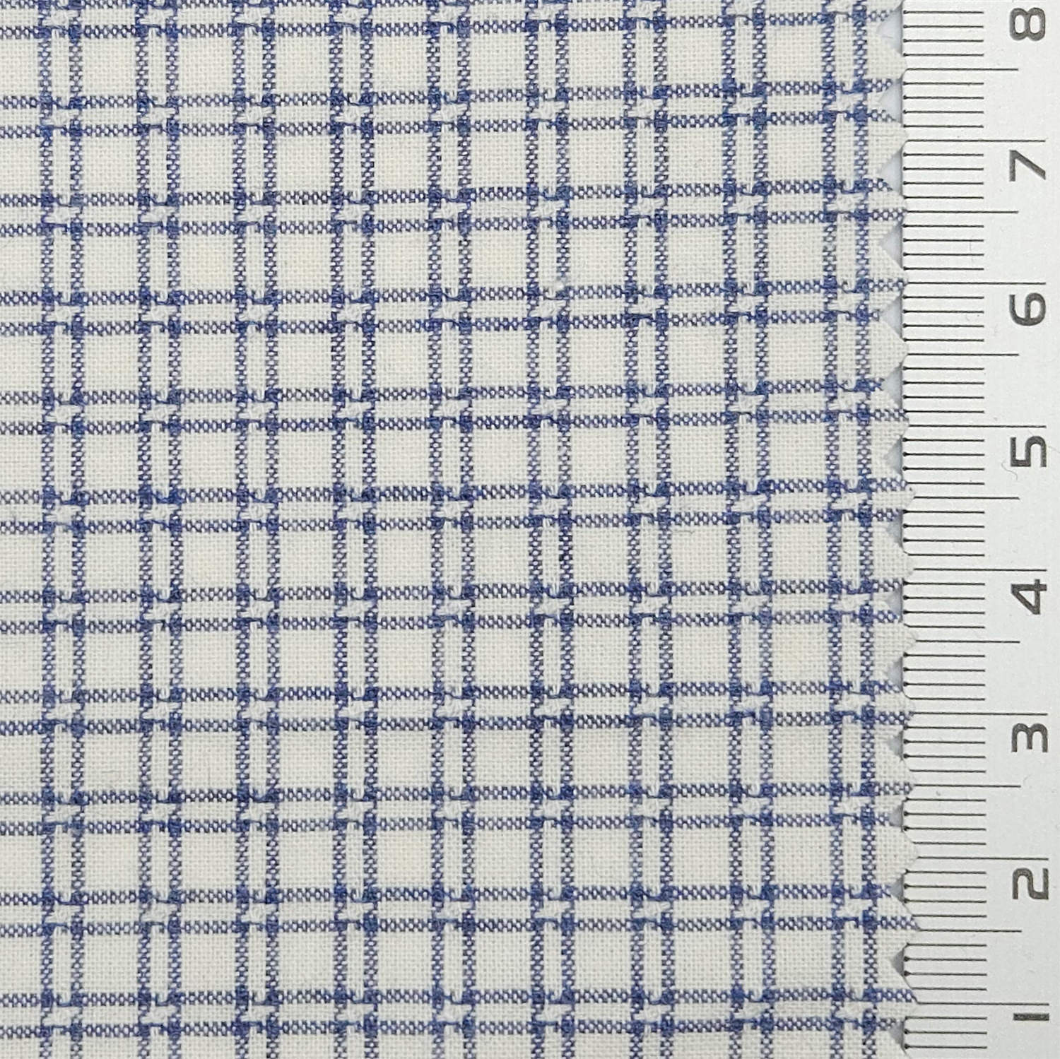 Monochrome Check YarnDyed Cotton Woven Fabric - FAB 1800 - 3.Light Blue Plaid