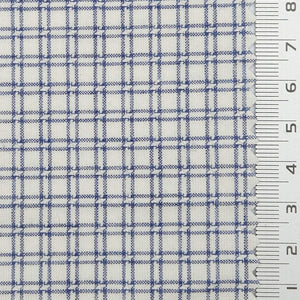 Monochrome Check YarnDyed Cotton Woven Fabric - FAB1800 - Light Blue Plaid