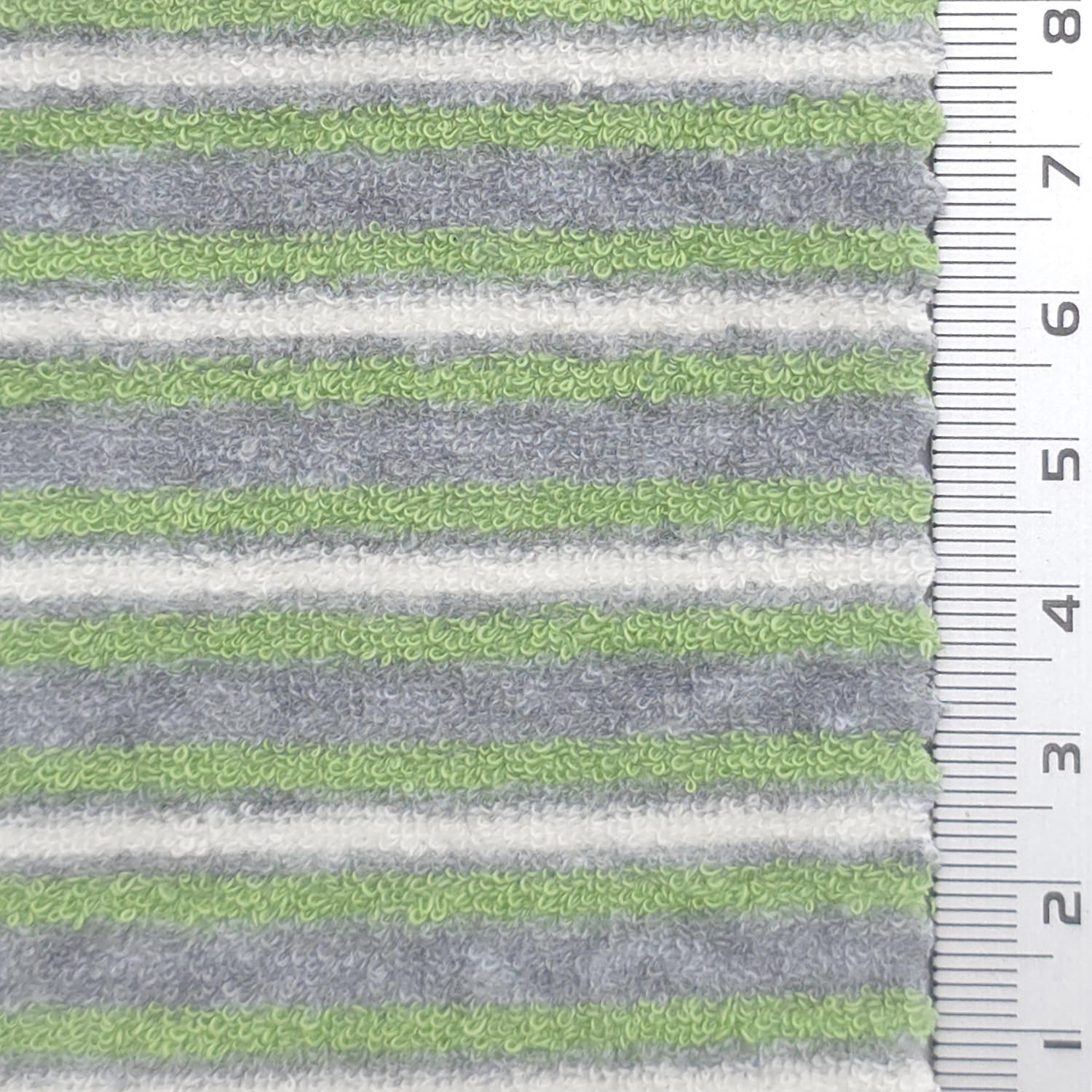 Stripe Cotton Polyester Knit Fabric - FAB1958 - Green