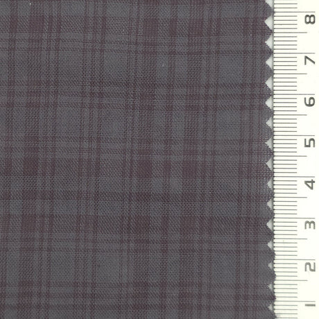1: Dark Navy Blue-2: Tan-3: Charcoal Gray-4: Slate Blue-5: Charcoal - Airy Lightweight Plaid Cotton Rayon Woven Fabric - FAB 1936