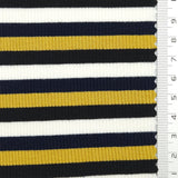Stripe Rib YarnDyed Rayon Spandex Knit Fabric - FAB1779 - 1.Red-2.Light blue-3.Yellow-4.Black 
