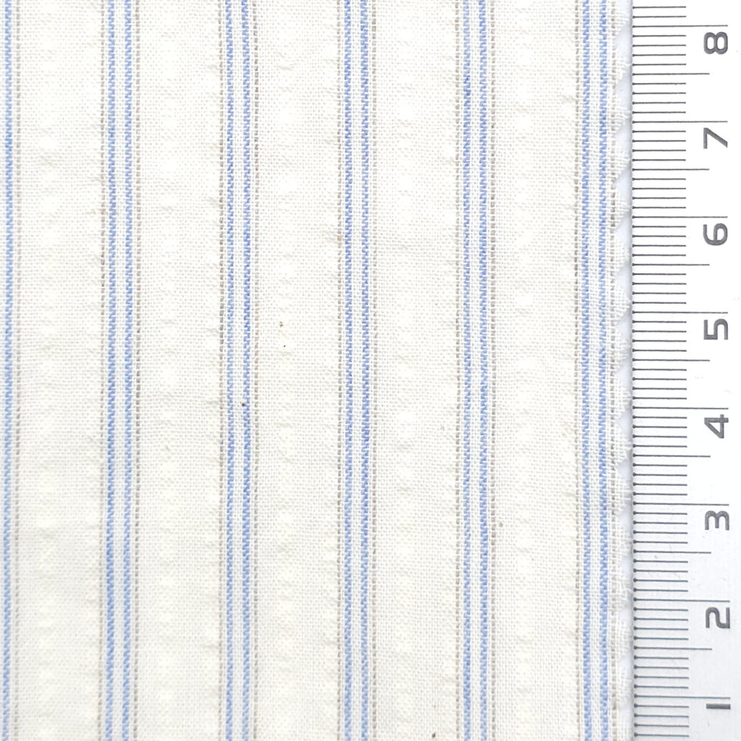 Bengal Stripe 100% Cotton Woven Fabric - FAB1968 - Blue