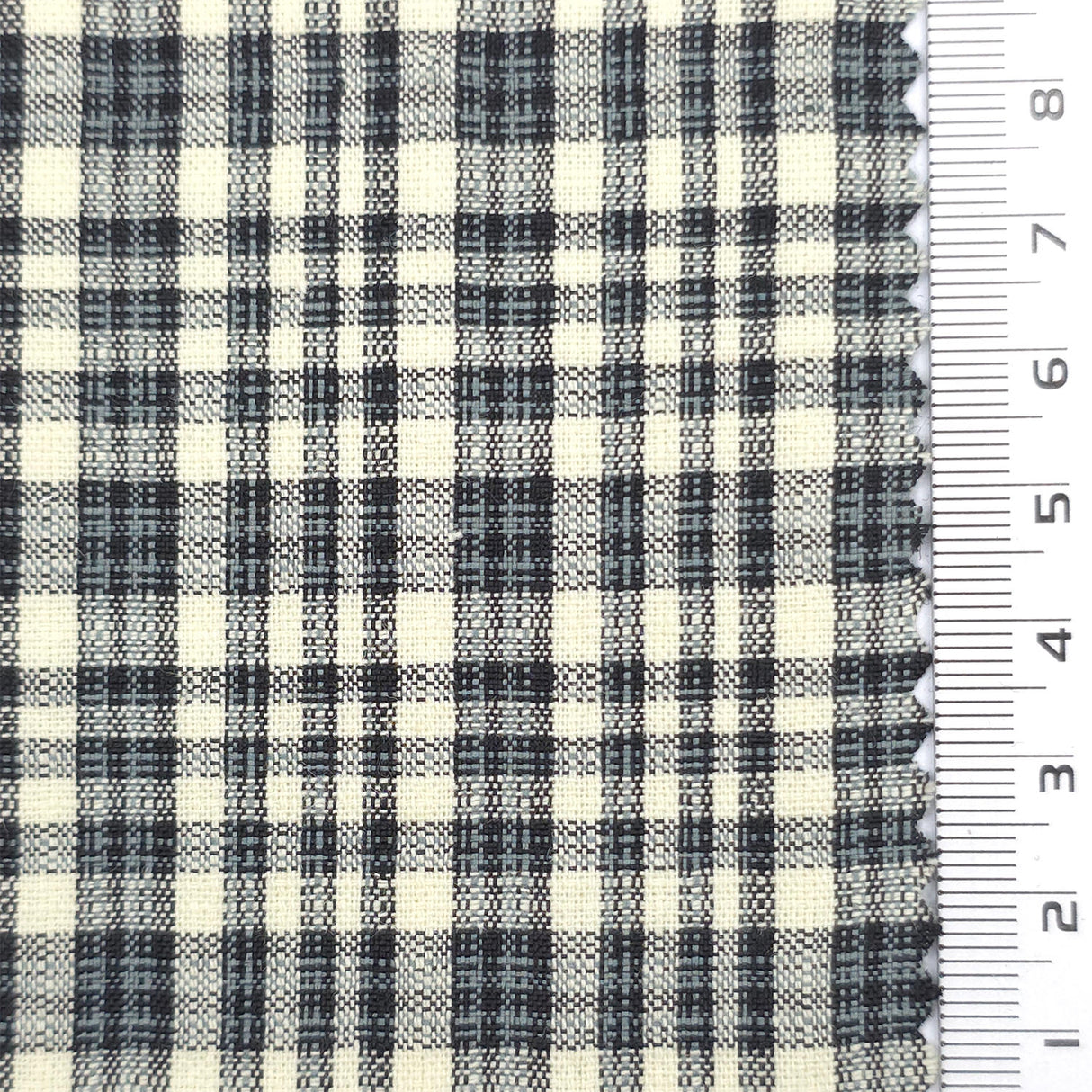 Black - Gingham Plain Cotton Woven Fabric - FAB1861