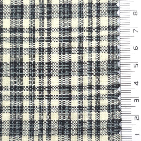 Black - Gingham Plain Cotton Woven Fabric - FAB1861