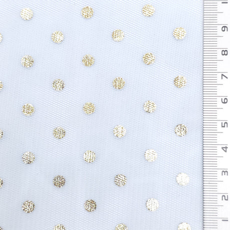 Foil Dot Polyester Knit Fabric - FAB1951 - Sky Blue