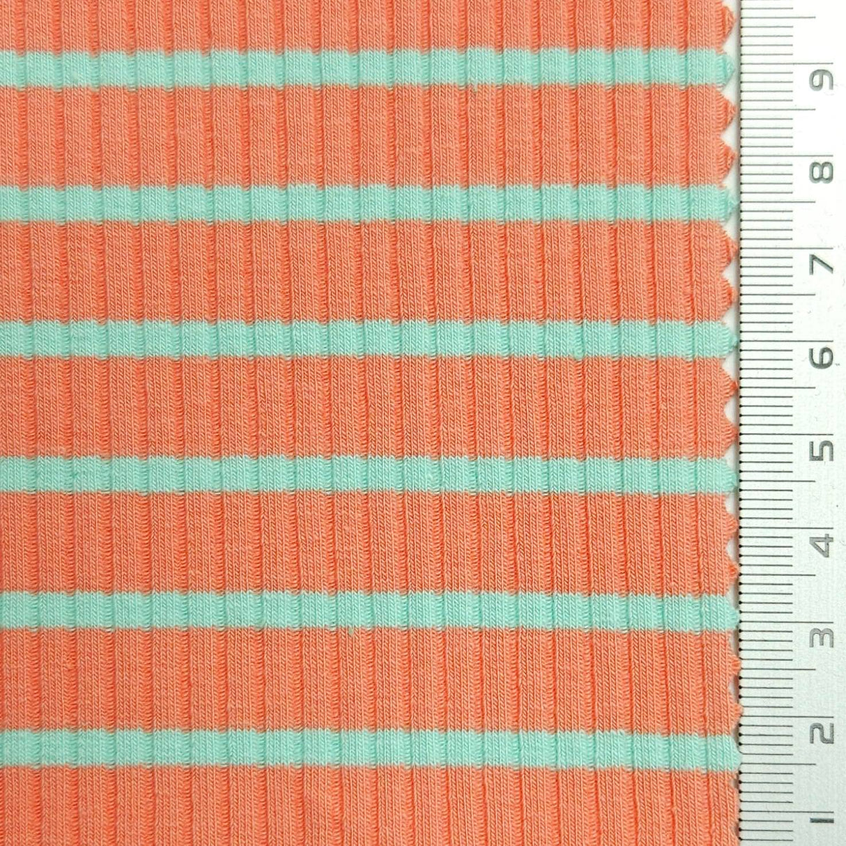 Stripe Rib YarnDyed Spandex Cotton Knit Fabric | FAB1592 | FAB1592-1, FAB1592-2, FAB1592-3, FAB1592-4, FAB1592-5 by Fabricis.com #