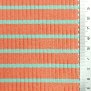 Stripe Rib YarnDyed Spandex Cotton Knit Fabric | FAB1592 | FAB1592-1, FAB1592-2, FAB1592-3, FAB1592-4, FAB1592-5 by Fabricis.com #