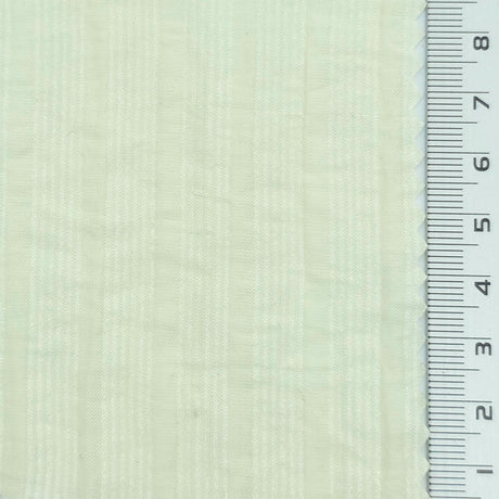 Pale Beige - Jacquard Stripe Lyocell Nylon Woven Fabric - FAB1877
