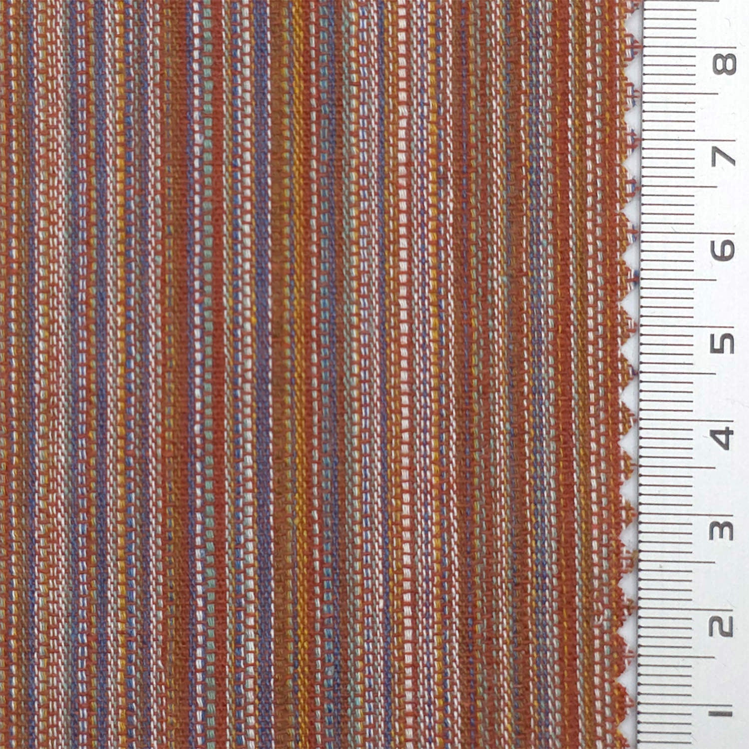 Textured Stripe Cotton Woven Fabric - FAB 1825 - 4.Brick Red