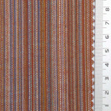 Brick Red Textured Stripe Cotton Woven Fabric - FAB1825