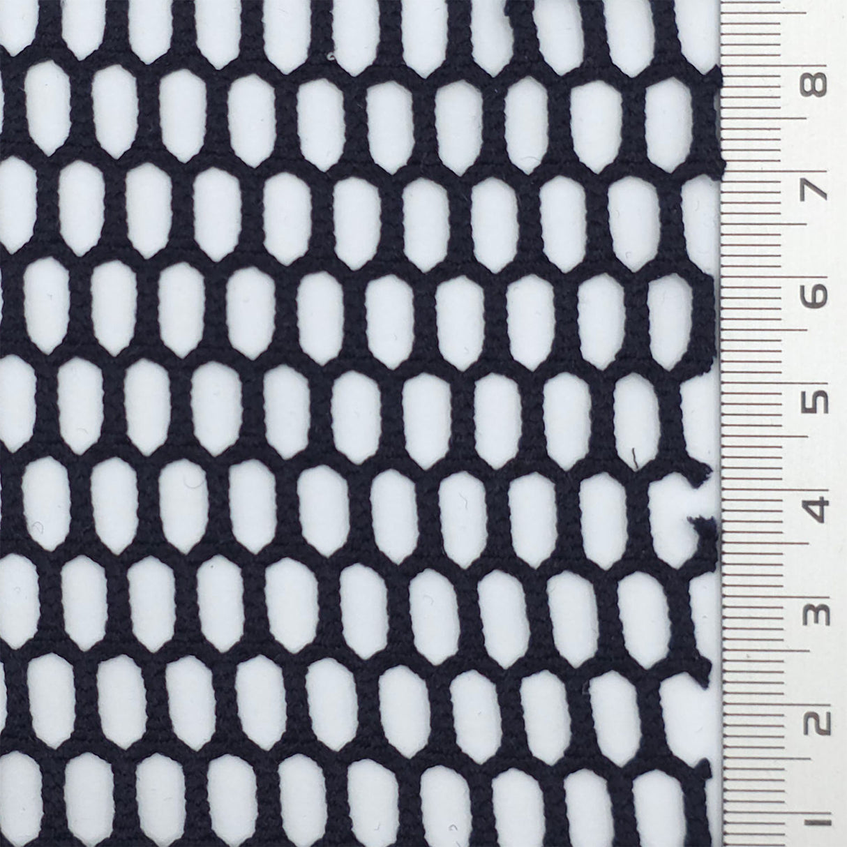 Navy Mesh Honeycomb Poly Knit Fabric - FAB1846