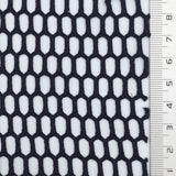 Navy Mesh Honeycomb Poly Knit Fabric - FAB1846