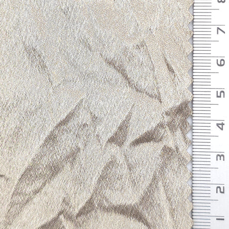 Crinkled Polyester Woven Fabric - FAB1970 - Beige