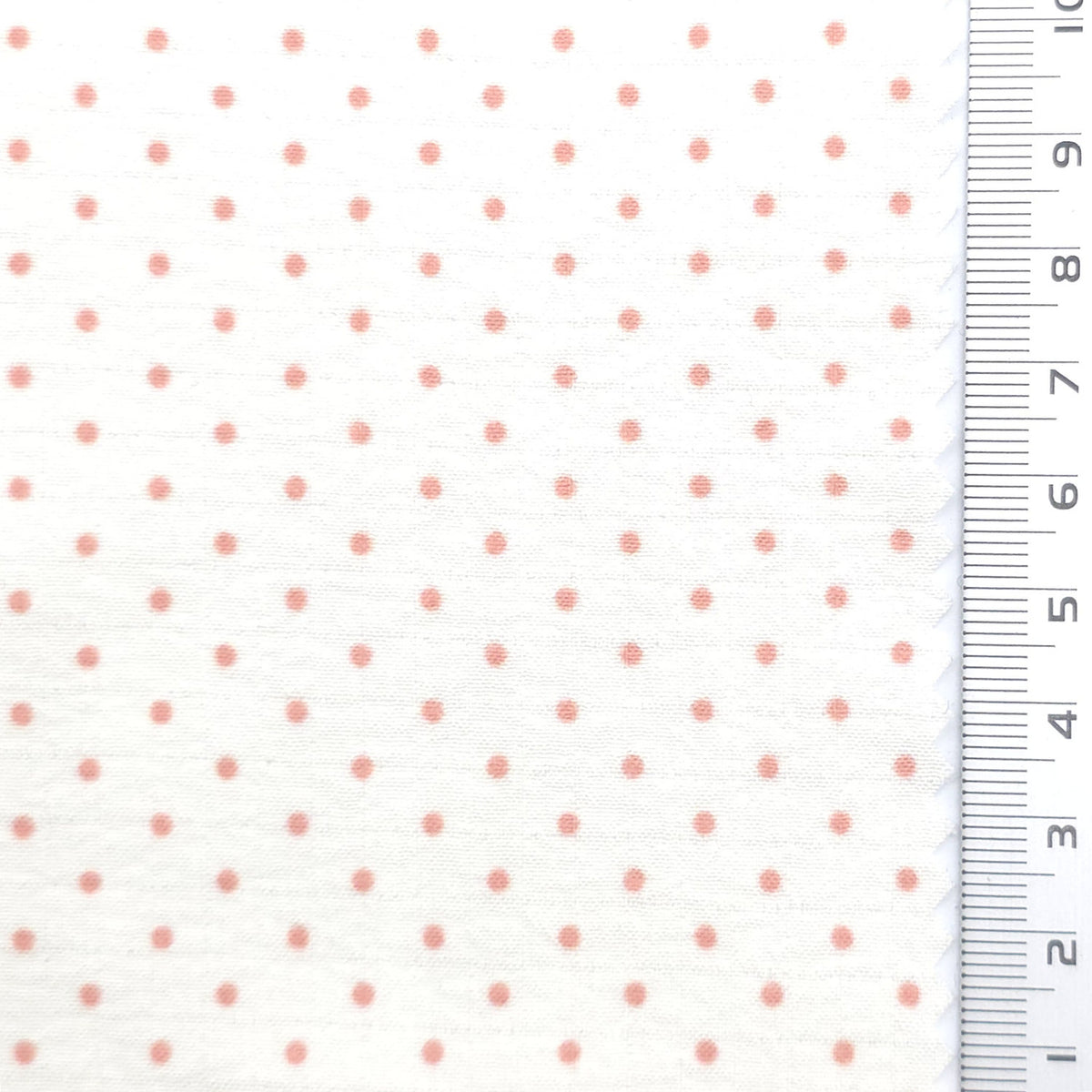 Polka Dot Polyester Woven Fabric - FAB1971 - White