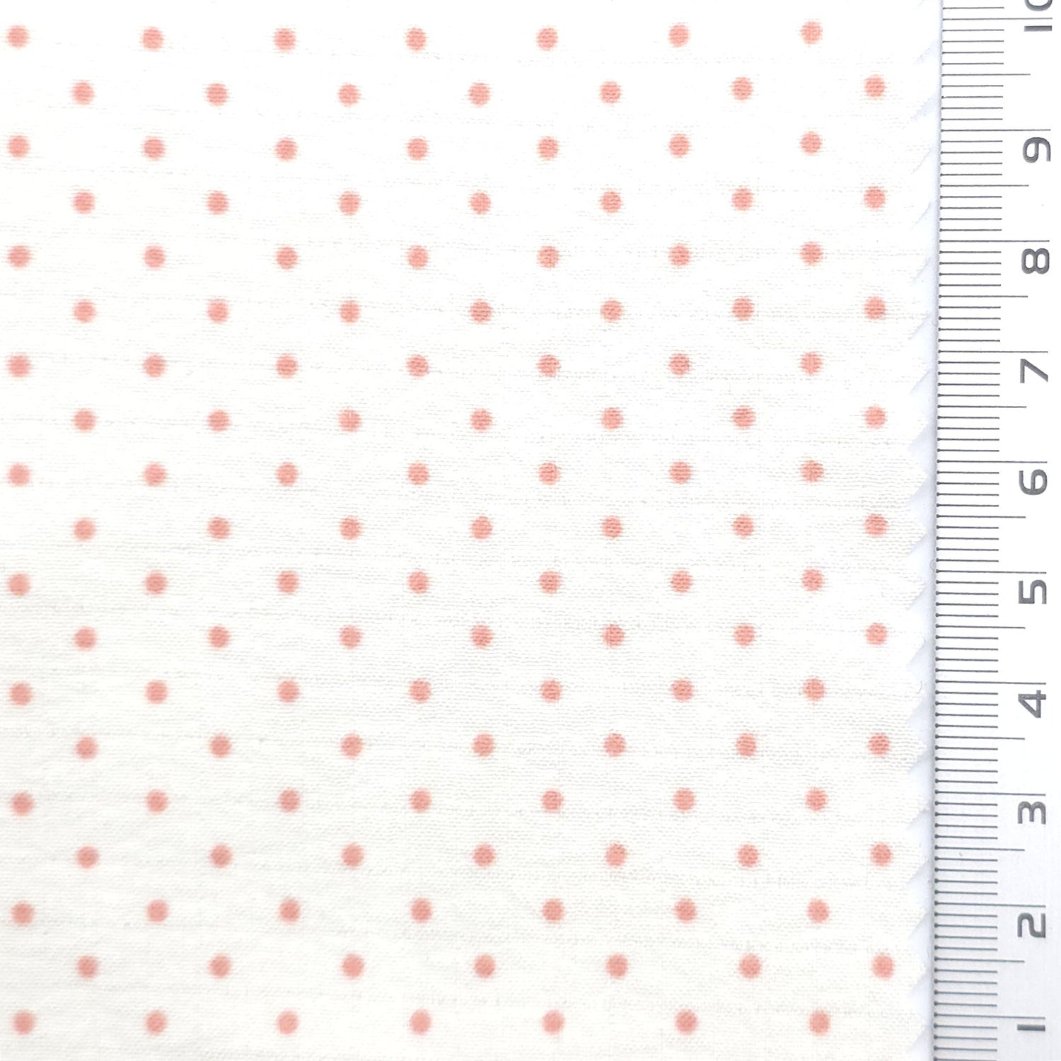 Polka Dot Polyester Woven Fabric - FAB1971 - White