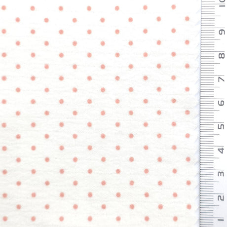 Polka Dot Polyester Woven Fabric - FAB1971 - White