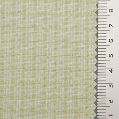 Check Cotton Woven Fabric | FAB1549 | 1.Soft Peach, 2.Spring Wood, 3.Onahau, 4.Green, 5.Yellow, 6.Orange, 7.Snuff, 8.Periwinkle, 9.Pale Cornflower Blue, 10.Black by Fabricis.com #