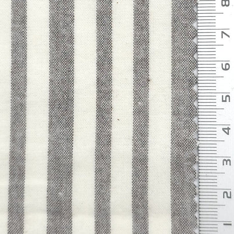 Bengal Stripe 100% Cotton Woven Fabric - FAB1967 - Gray