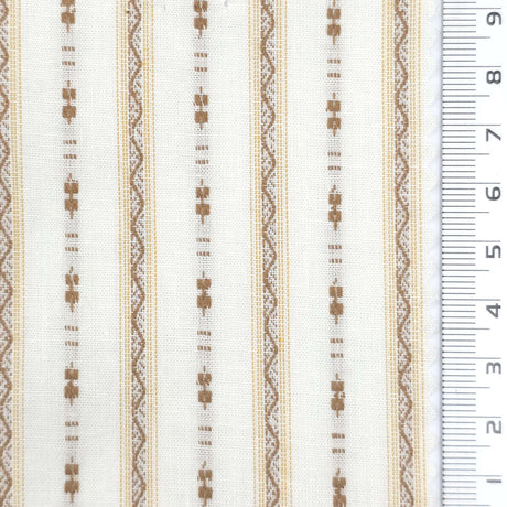 1: Black-2: Red-3: Blue-4: Tan-Swatch - Lightweight Textured Dobby Geometric Stripe Cotton Woven Fabric - FAB 1924