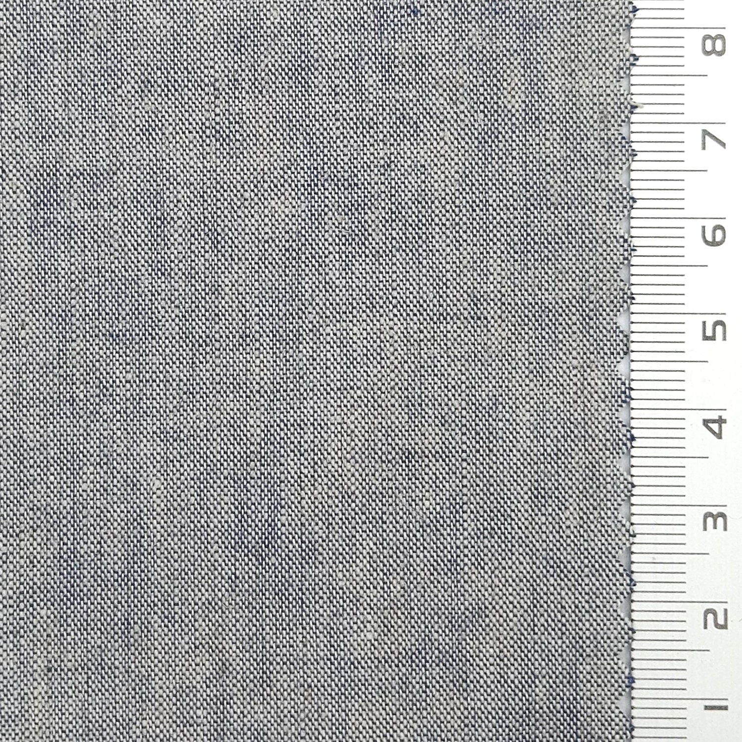 21 Count Solid Plain Linen Cotton Woven Fabric - FAB 1785 - 4.Charcoal gray