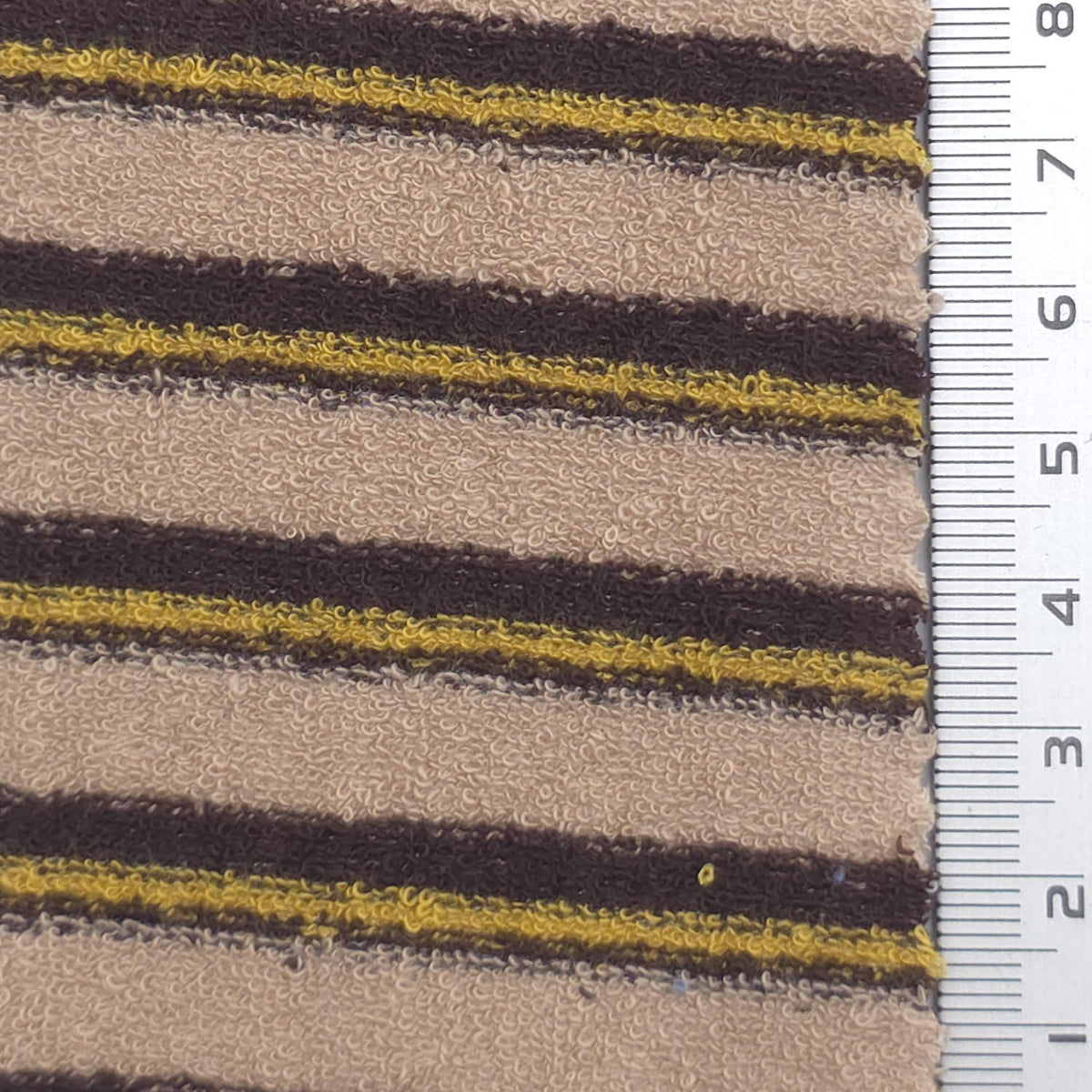 Stripe Cotton Polyester Knit Fabric - FAB1957 - Beige