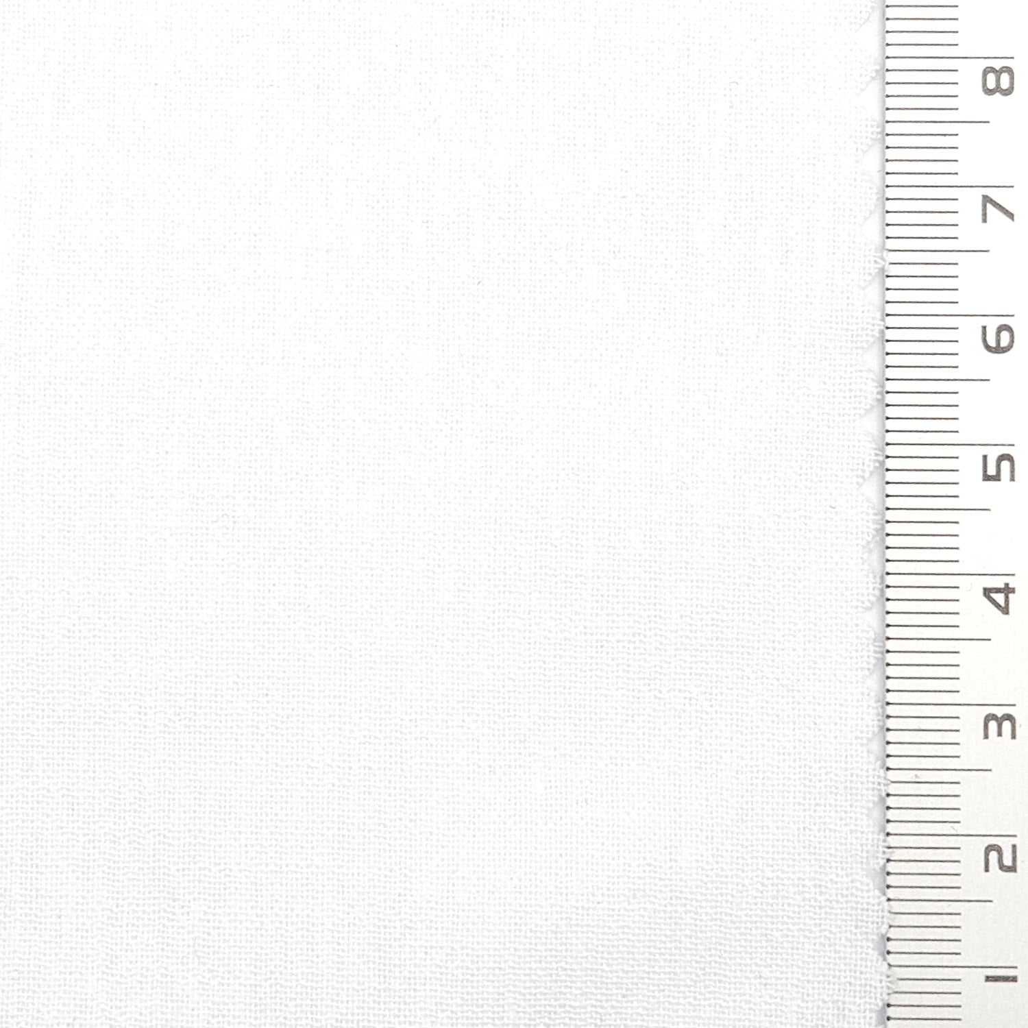 Solid Crinkled Plain Cotton Polyester Linen Woven Fabric - FAB 1772 - 4.White