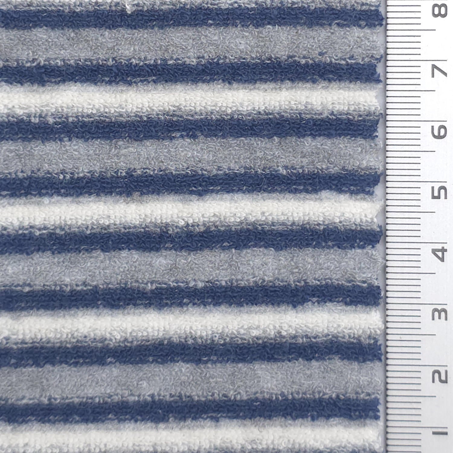 Stripe Cotton Polyester Knit Fabric - FAB1958 - Blue