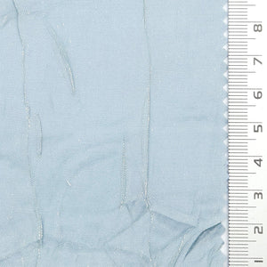 Solid Crinkled Satin Polyester Rayon Woven Fabric - FAB1793 - Sky blue