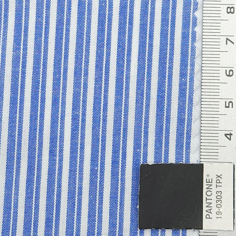 Block Stripe YarnDyed Cotton Woven Fabric - FAB1742 - 1.Cream-2.Light Pink-3.Light Blue-4.Medium Blue-5.Black 