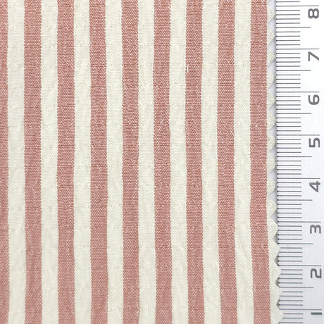 Stripe Polyester Rayon Woven Fabric - FAB1961 - Dusty Rose