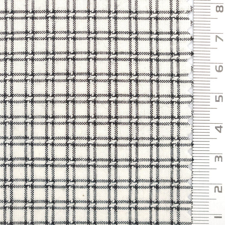 Windowpane Check YarnDyed Cotton Woven Fabric - FAB1760 - 1.Beige-2.Pink-3.Light Blue-4.Black-5.Charocal 